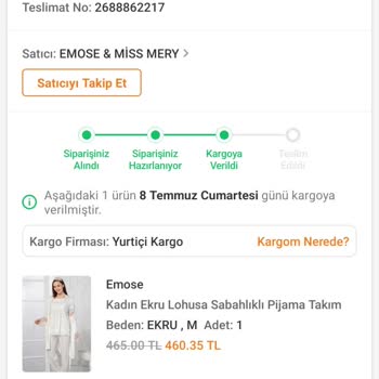Yurt İçi Kargonun Ürünü Ulaştırmaması