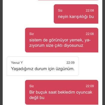 Yemeksepeti Bir Buçuk Saat Olmayan Sipariş İçin Beklettiler!