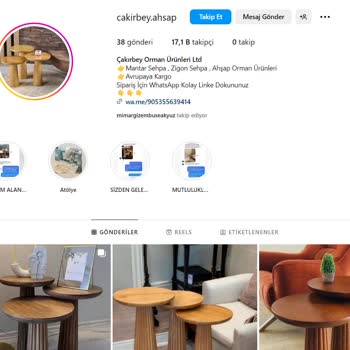 Cakirbey_ahsap (Instagram) İsimli Sayfa