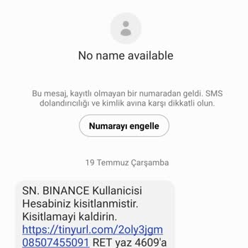 Binance Hesabıma İlişkin Yanıltıcı Bildirimler