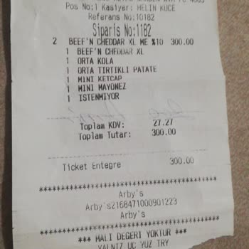 Arbys Soğuk Hamburger