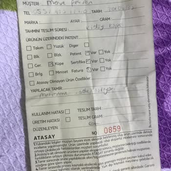 Atasay Kuyumculuk Bozuk Çocuk Küpesi Ve Asla İade Yapılmaması Üstüne Fark İstenmesi