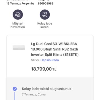 Hepsiburada İade Ücretinin Geç Ödemesi Hususu