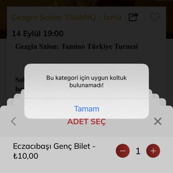 Passo Eczacıbaşı Genç Bilet Sorunu Tamino İzmir