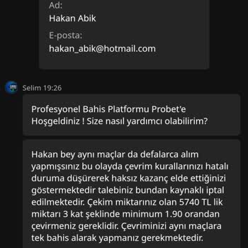 Probet Site Ödeme Yapmıyor