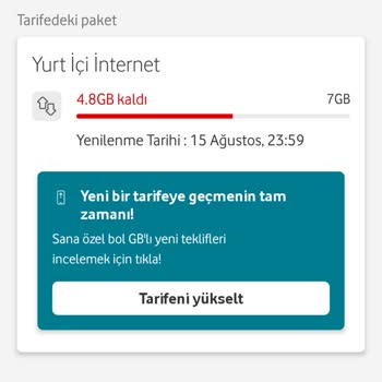 Vodafone Sınırsız Sosyal Medya Ek Paket