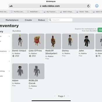 Roblox'ta Tüm Eşyalarımı Robux İle İade Etmek İstiyorum