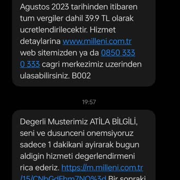 Millenicom Taahhütlü Faturanın Ücreti Arttırılıyor