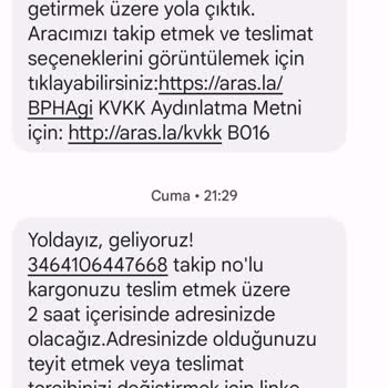 Aras Kargo Teslim Edilmeyen Ürünün İadesinin Yapılması