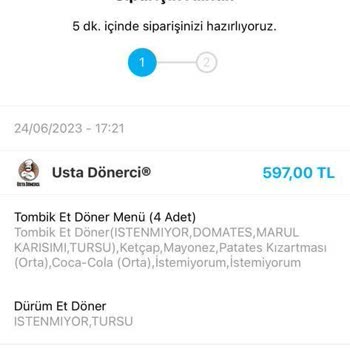 Usta Dönerci Fazla Para Alınması Ve Asla Firmaya Ulaşamama