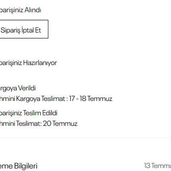 Reebok Ayakkabı Siparişim 7 Gündür Kargoya Verilmedi.