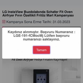 LG Buzdolabı Hediyesi Olan Airfreyi Vermiyor