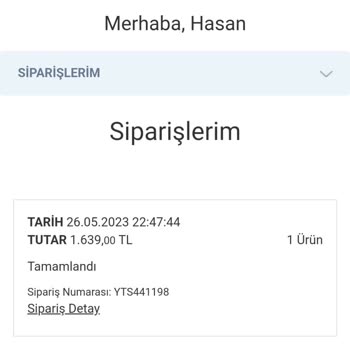 Yataş Siparişinde Sorun