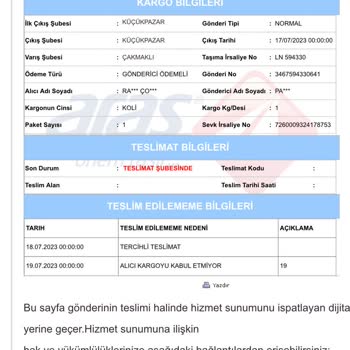 Aras Kargo Teslimat Yapılmıyor Dağıtıma Çıkan Kargo Adrese Gelmiyor