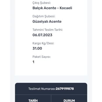 Sürat Kargo'da 43101162131225 Takip Numaralı Ürünüm Kayboldu.