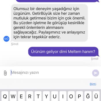 Getir'in Bir Türlü Getir'ememe Durumu