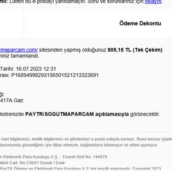 Soğutma Parçam ve Paytr'ye Ulaşılmıyor, Geri Dönüşte Sağlamıyor