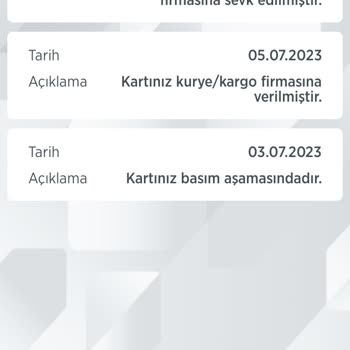 Kuryenet Banka Kartı Teslimatı