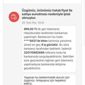 İsviçre Saat İznim Dışında Sipariş İptali