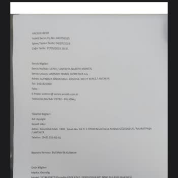 Media Markt İnternet Alışverişi Ve Grundig Yetkili Servisi Mağduriyeti