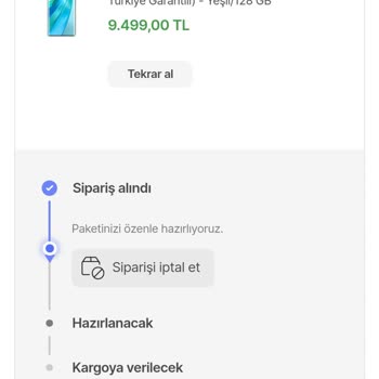 Hepsiburada Siparişim Hala Kargoya Verilmedi