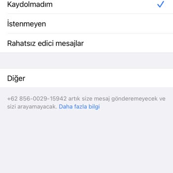 WhatsApp Üzerinden Bilinmeyen Numara