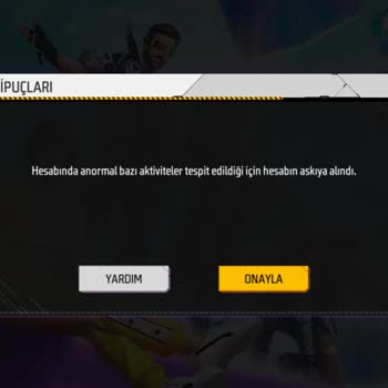 Garena Free Fire Askıya Alınan Hesap