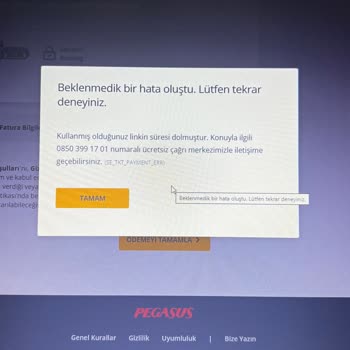 Pegasus Link Süresi Doldu Hatası