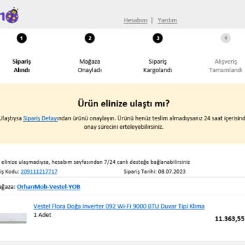 N11 Ürün Teslim Edilmedi Ama Alışveriş Tamamlandı