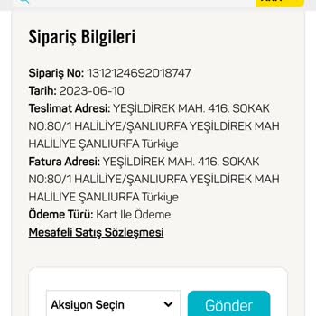 A101 Siparişimin Hala Bana Ulaşmamış Olması. 1312124692018747 Sipariş No