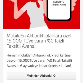 Akbank Faizsiz Nakit Avans Kampanya Mağduriyeti