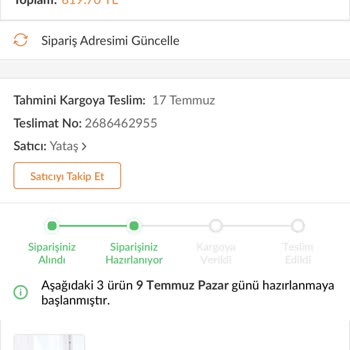 Trendyol Ürünün İptal Edilmemesi