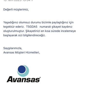 Avansas'ın Teslimat Beceriksizliği