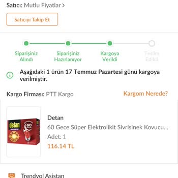 PTT Kargo Gelmek Bilmeyen Kargo