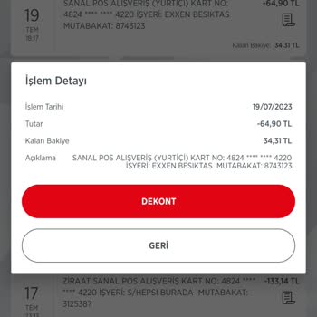 Exxen Beşiktaş Üyeliğim Olmadan Hesabımdan Para Çekilmesi