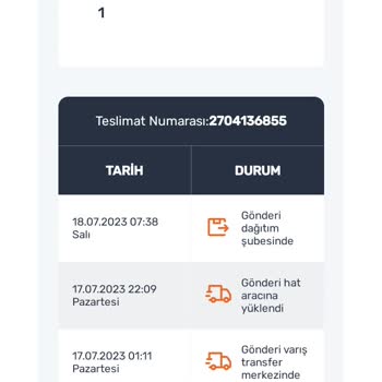 Sendeo Kargo Siparişinin Hala Aynı Konumda Olması