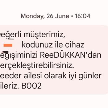 Reeder Değişim Telefonuma Ulaşamıyorum.