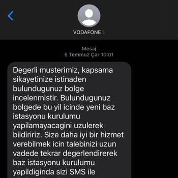 Vodafone Telefon Şebeke Problemi