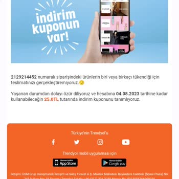 Trendyol Sipariş Gelmemesi Ve İptal Olması