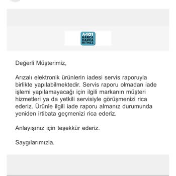 A101 Arızalı Sattığı Bilgisayarı İade Kabul Etmiyor!