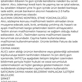 H&R Butik İade Kabul Etmiyor