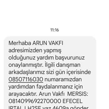 Arun Vakfı Dan Şikayetçiyim Aradılar