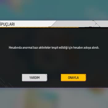 Garena Free Fire Hiçbir Şey Yapmadığım Takdirde Hesabın Askıya Alınması