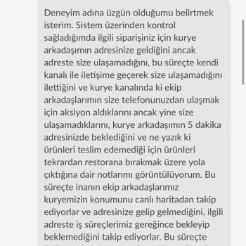 Trendyol Yemek Trendyol GO Yemek Siparişini İptal Ediyor Para İadesi Yapmıyor.