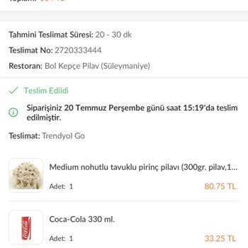 Trendyol Yemek İademi Yapmıyor!