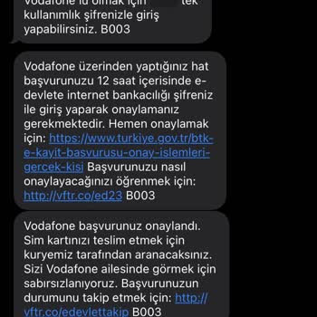 Vodafone Online Yeni Hat Başvuru Problemi