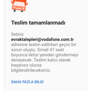 Vodafone Evrak Talepleri Mail Hatası