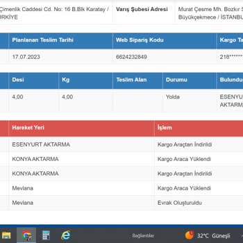 Sürat Kargo, Kargom 10 Gündür Yolda 1 Haftadır Hareketsiz Bekliyor