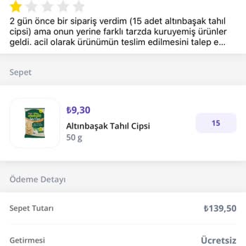 Getir Hem "Getirmedi" Hem Paramı İade Etmedi!