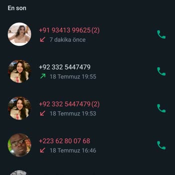 WhatsApp Yabancı Numara